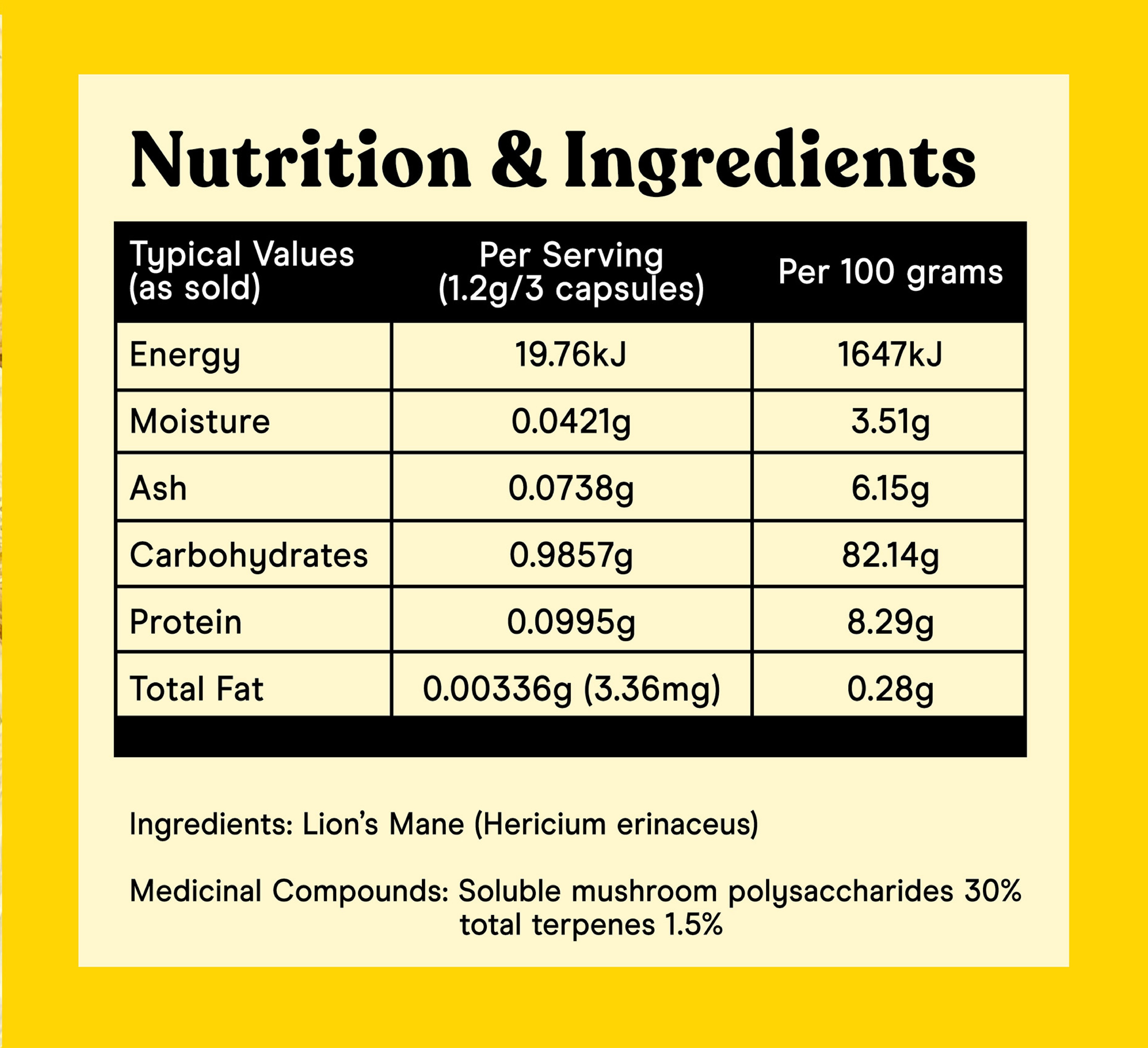Organic Lion's Mane Extract Capsules | 90 Capsules | 30 servings - Pure Fungi