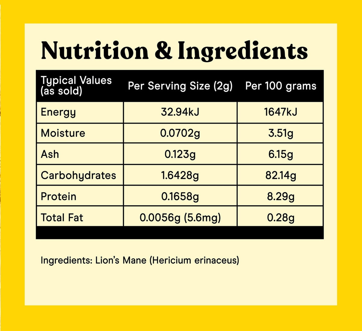Lion's Mane Mushroom Extract Powder - Pure Fungi