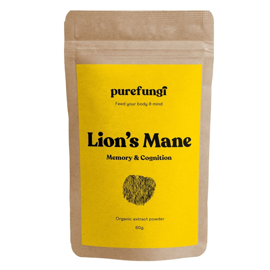 Organic Lion's Mane Extract Powder | Memory & Cognition | Ratio 16:1 | 60g | 30 servings - Pure Fungi