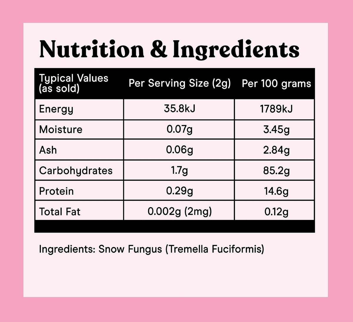 Snow Fungus Mushroom Extract Powder - Pure Fungi