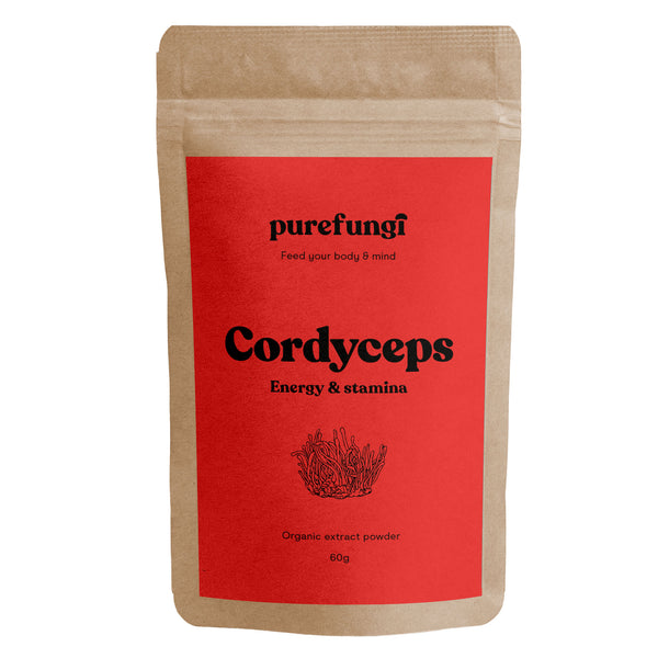 Organic Cordyceps Extract Powder | Energy & Stamina | Ratio 8:1 | 60g | 30 servings - Extract powder - Pure Fungi