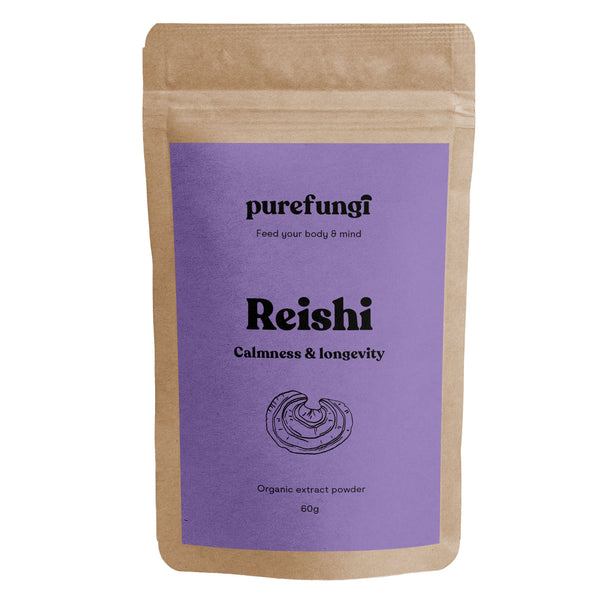 Organic Reishi Extract Powder | Calmness & Longevity | Ratio 16:1 | 60g | 30 Servings - Extract powder - Pure Fungi